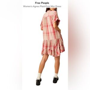 Free People Agnes Plaid-Print Mini Dress